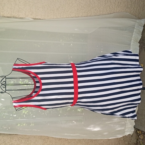 Sourpuss Summer  Dress Blue & White Stripe w Embroidered Octopus XL - Picture 10 of 11